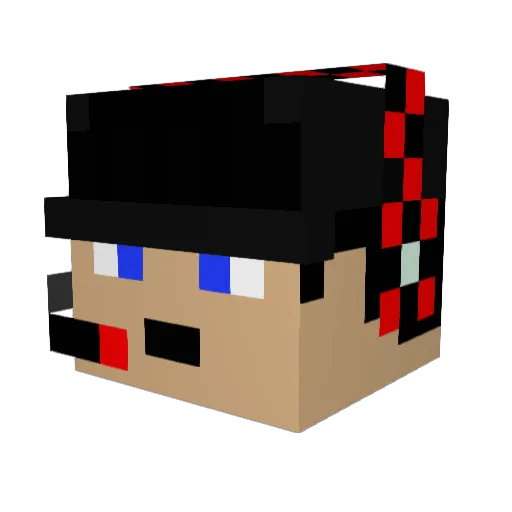 BamboozlePlaysMC Minecraft avatar head, 3D render