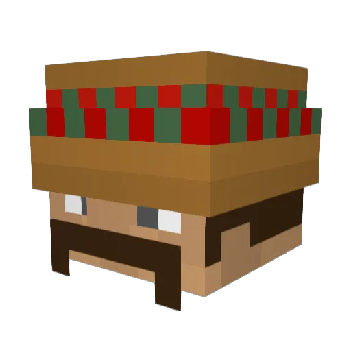 Bamboozler187 Minecraft avatar head, 3D render