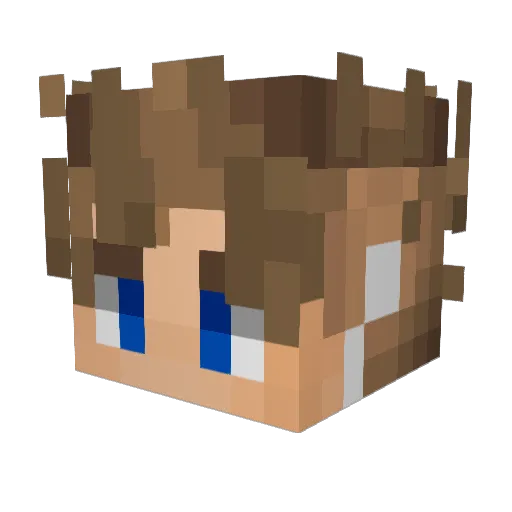 BambuLabs Minecraft avatar head, 3D render