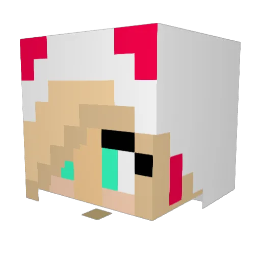 Bambuke Minecraft avatar head, 3D render