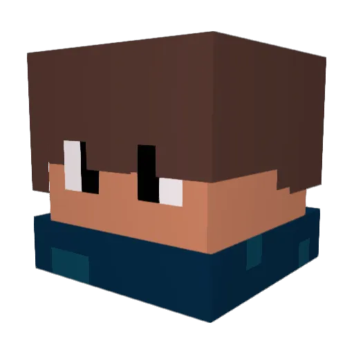 Bambulek_ Minecraft avatar head, 3D render