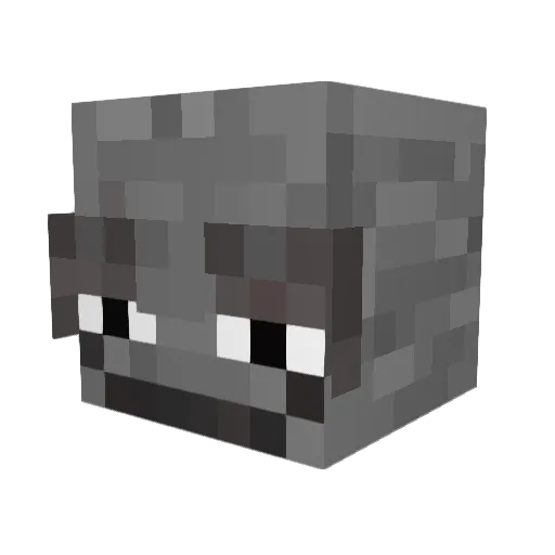 BambusGorilla Minecraft avatar head, 3D render