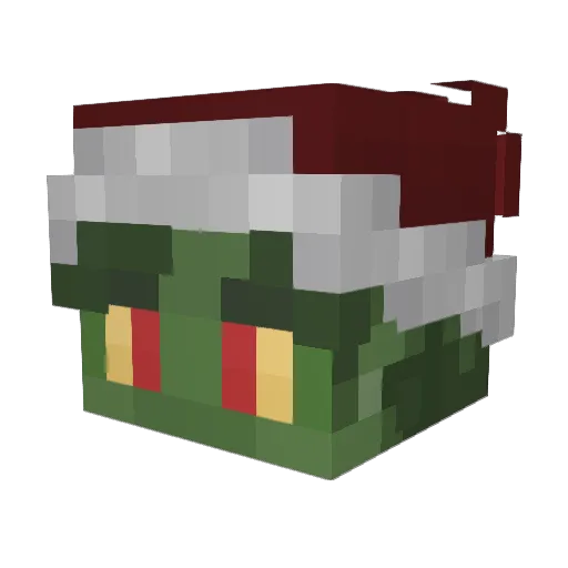 BambusRambo Minecraft avatar head, 3D render