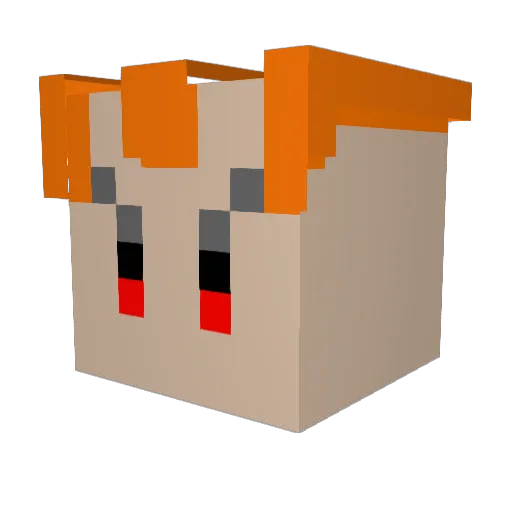 Bambys2137 Minecraft avatar head, 3D render