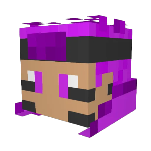 BamesWorld Minecraft avatar head, 3D render