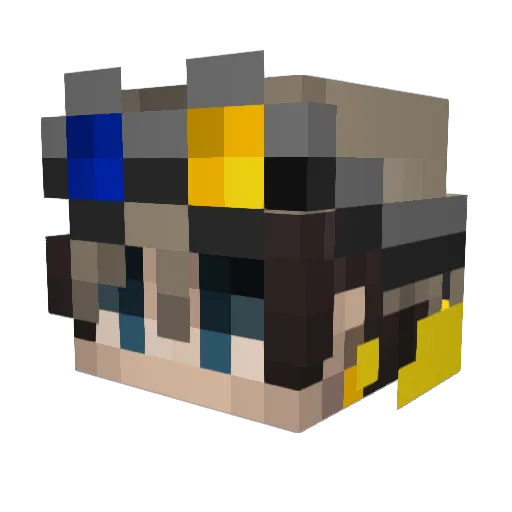 Bamfter Minecraft avatar head, 3D render