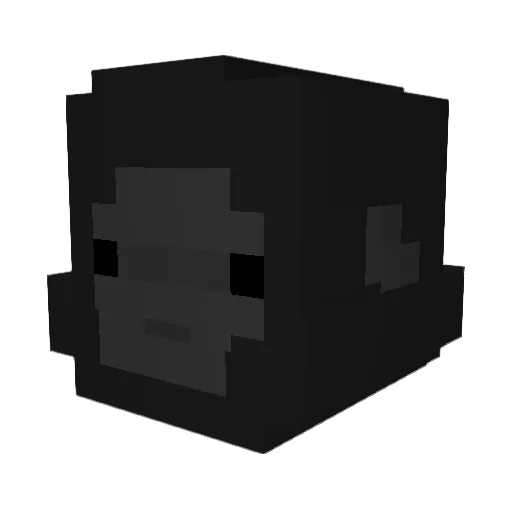 Bami4 Minecraft avatar head, 3D render
