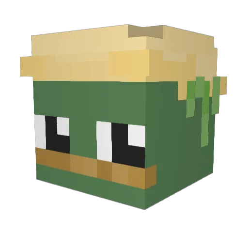 BamiCinder Minecraft avatar head, 3D render