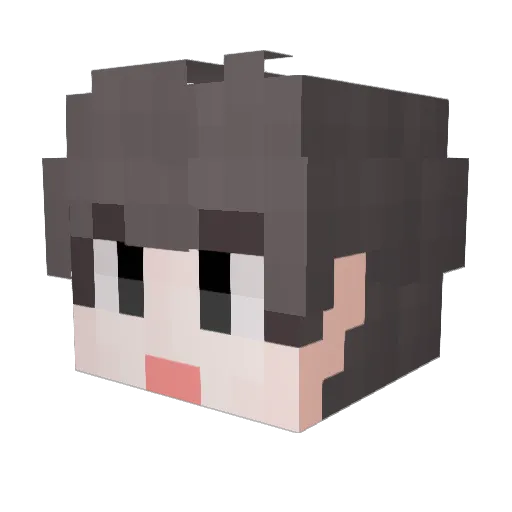 Bamii_ Minecraft avatar head, 3D render