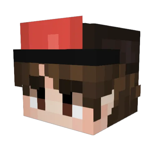 Bamishere Minecraft avatar head, 3D render