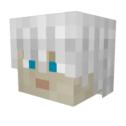 BamoTaro Minecraft avatar head, 3D render