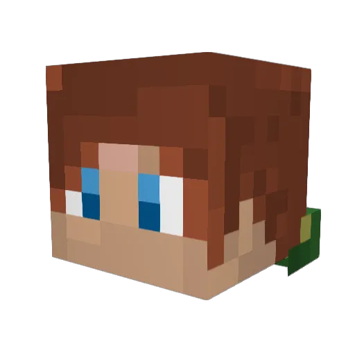 Bamphe Minecraft avatar head, 3D render