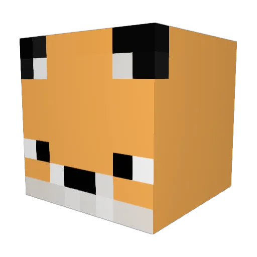 Bamsijenta Minecraft avatar head, 3D render