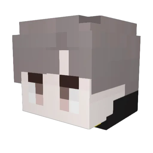 Bamsong2_ Minecraft avatar head, 3D render