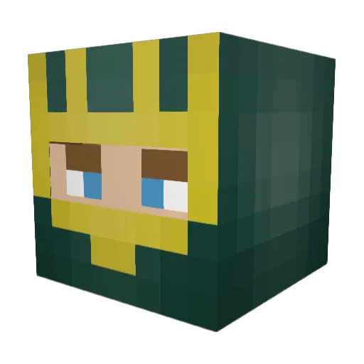 Bamster11 Minecraft avatar head, 3D render