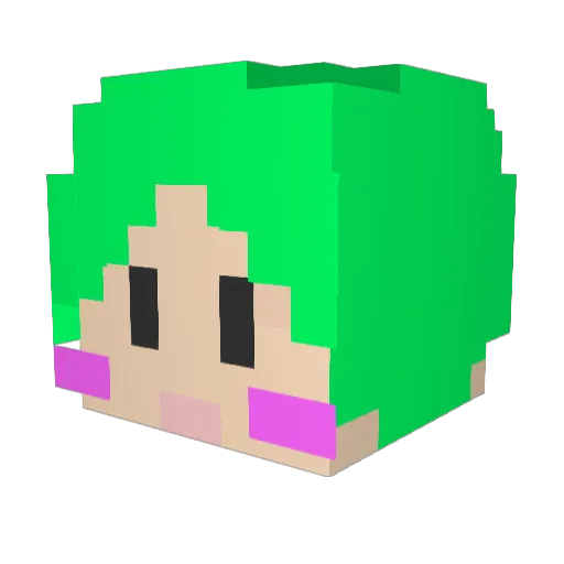 Bamtol_E Minecraft avatar head, 3D render