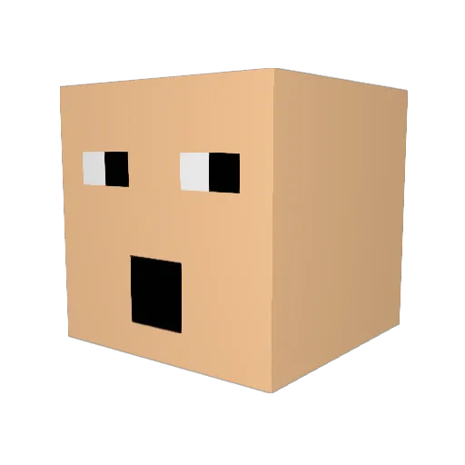 BamusAran Minecraft avatar head, 3D render