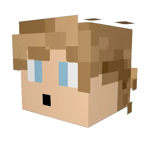 Bamzyyy Minecraft avatar head, 3D render
