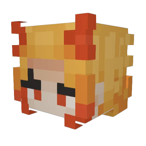 Ban0604 Minecraft avatar head, 3D render