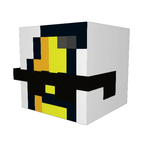 Ban4nza Minecraft avatar head, 3D render