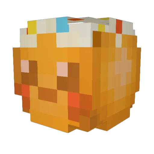 Ban9oo Minecraft avatar head, 3D render