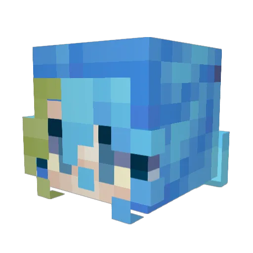 BanANA_nalu Minecraft avatar head, 3D render