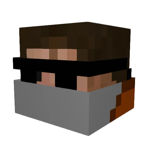 BanBypass Minecraft avatar head, 3D render