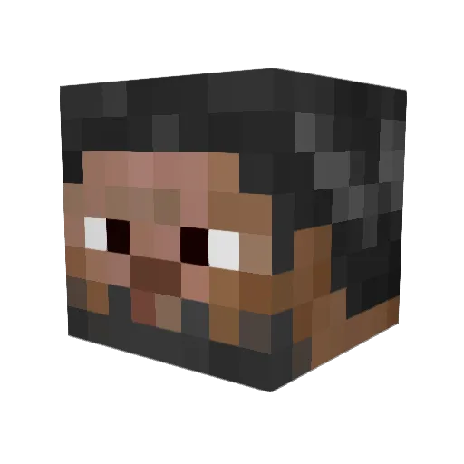 BanCheng Minecraft avatar head, 3D render