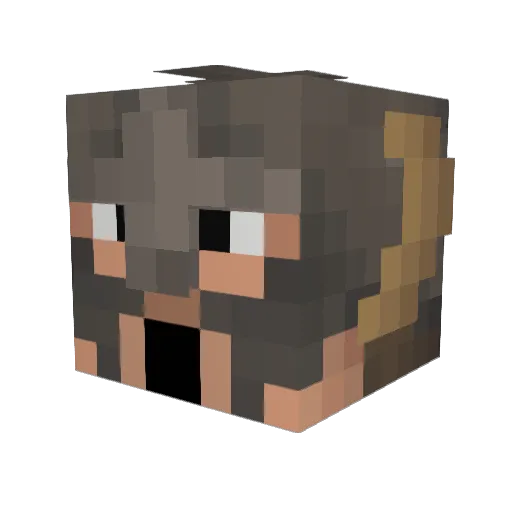 BanDasstic Minecraft avatar head, 3D render