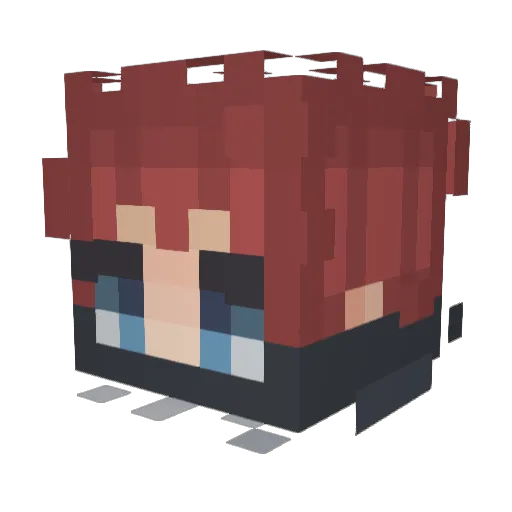 BanHolder Minecraft avatar head, 3D render