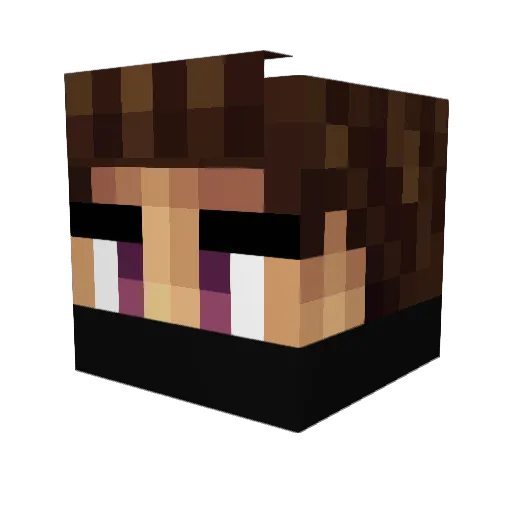 BanIfBlack Minecraft avatar head, 3D render
