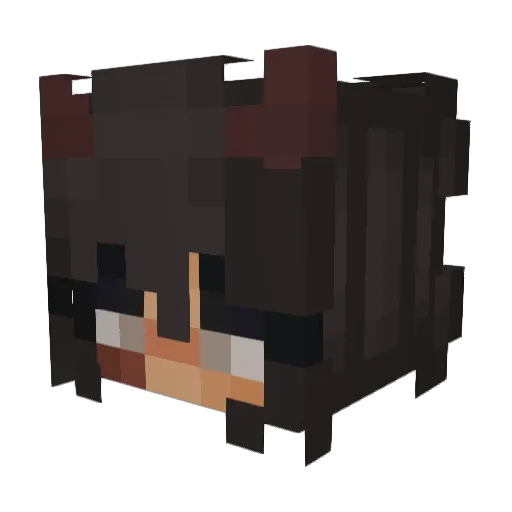 BanMars Minecraft avatar head, 3D render