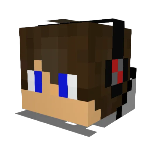 BanPlayz Minecraft avatar head, 3D render