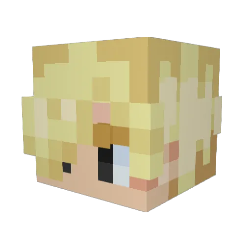 BanQinN Minecraft avatar head, 3D render