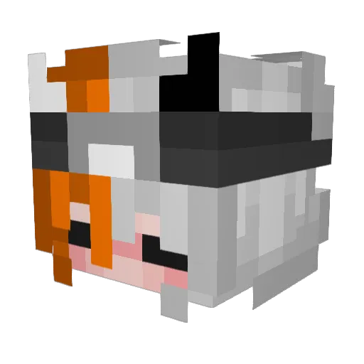 BanSo_One Minecraft avatar head, 3D render