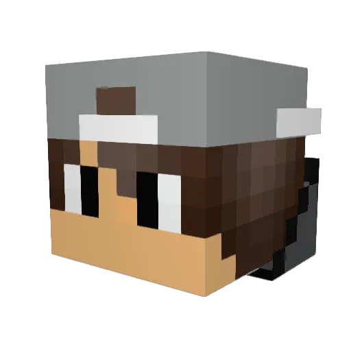 Bana51 Minecraft avatar head, 3D render