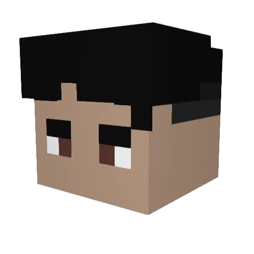 BanaBakLan Minecraft avatar head, 3D render