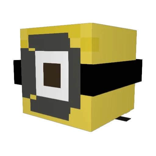 Banaanaaaa Minecraft avatar head, 3D render