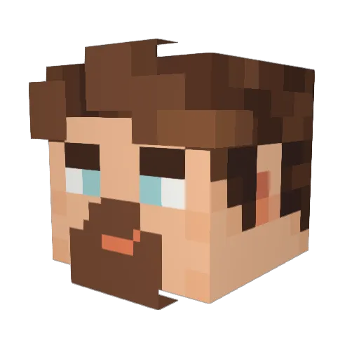 Banaene Minecraft avatar head, 3D render