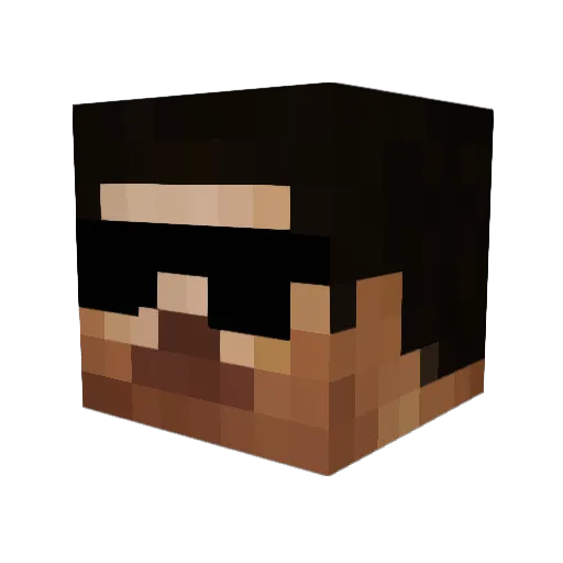 BananAirlines Minecraft avatar head, 3D render