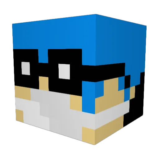 Banana2308 Minecraft avatar head, 3D render