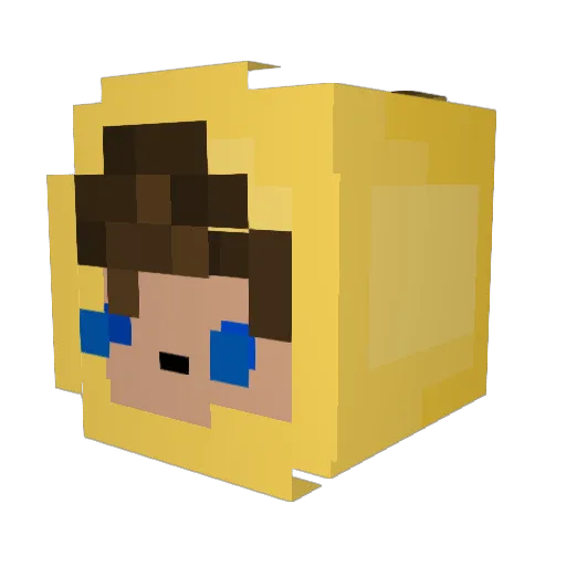 Banana338844 Minecraft avatar head, 3D render
