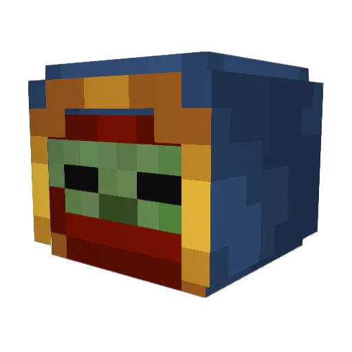 Banana3rambo Minecraft avatar head, 3D render