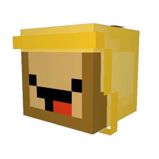 Banana7ven Minecraft avatar head, 3D render