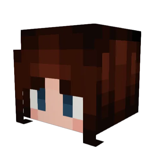 BananaArePink Minecraft avatar head, 3D render