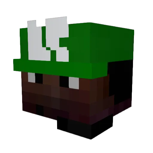 BananaAvocado Minecraft avatar head, 3D render