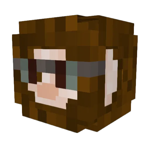 BananaBoss420 Minecraft avatar head, 3D render