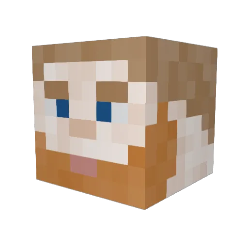 BananaBox_ Minecraft avatar head, 3D render