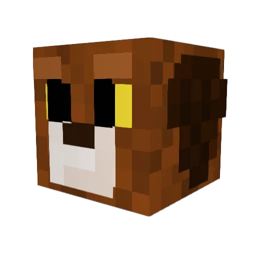 BananaDG Minecraft avatar head, 3D render