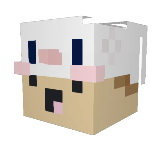 BananaDee Minecraft avatar head, 3D render
